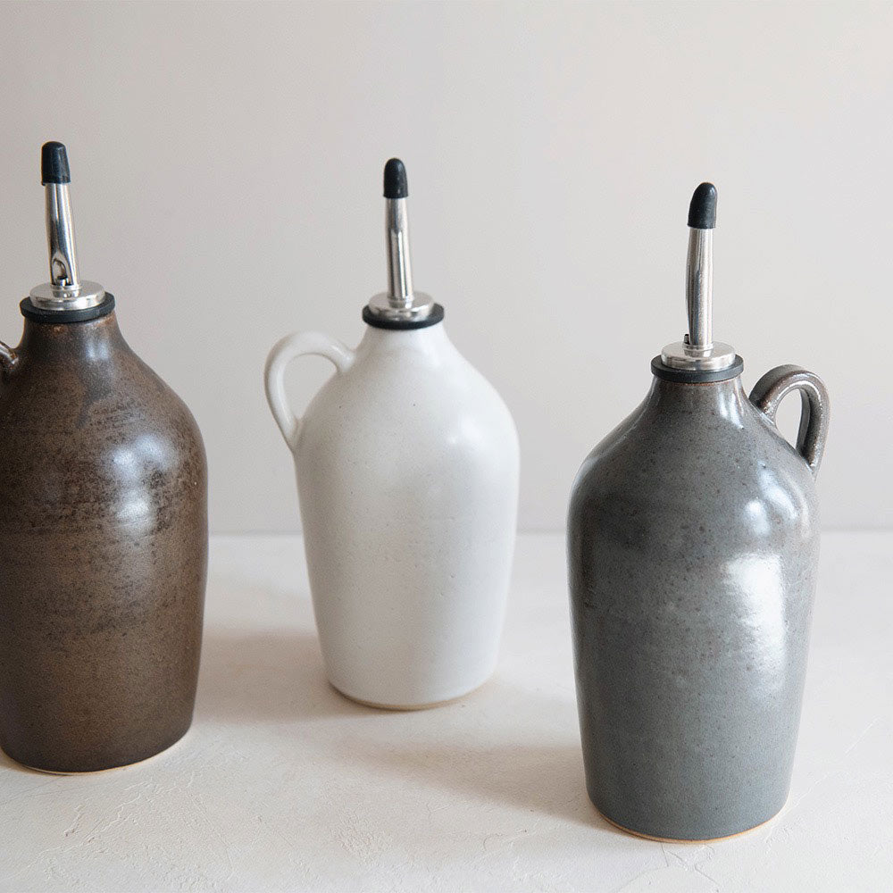 Artisan Ceramic Oil Bottle