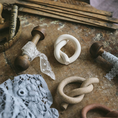 Ceramic Napkin Ring Knot