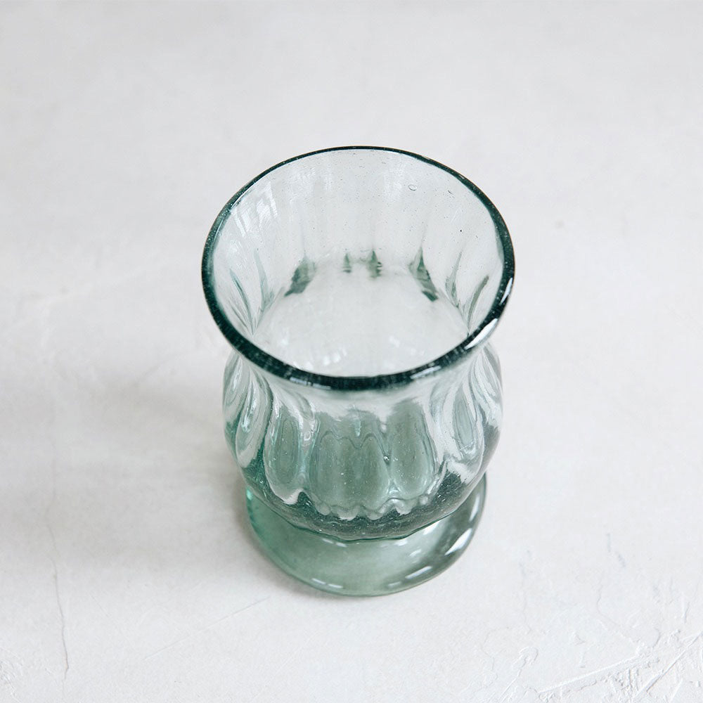 Handblown Footed Fluted Glassware