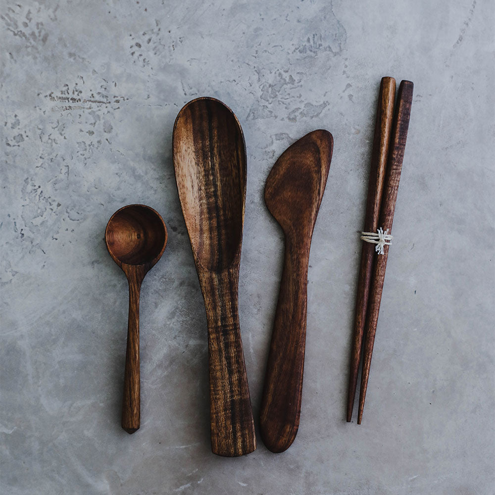 Acacia Wooden Scoop Spoon