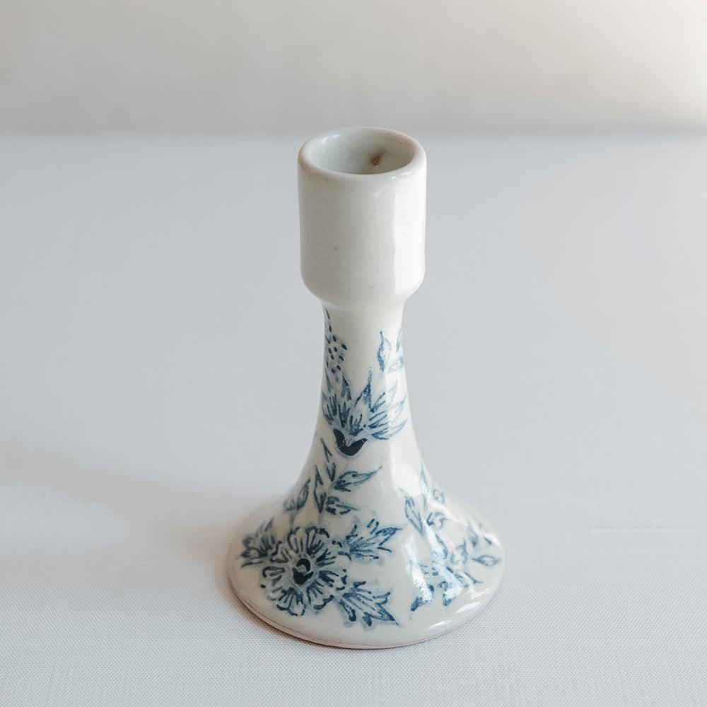 Hand-painted Artisan Candlestick