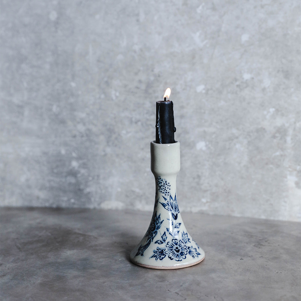 Hand-painted Artisan Candlestick