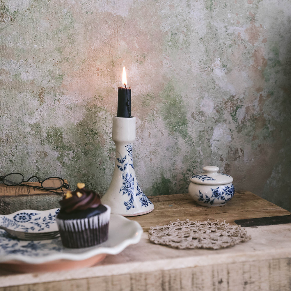 Hand-painted Artisan Candlestick