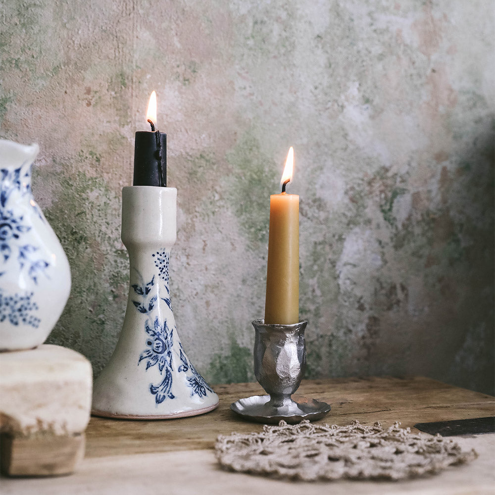 Hand-painted Artisan Candlestick