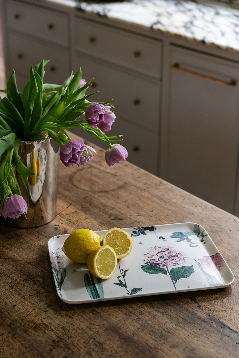 Linen Coated Botanical Tray
