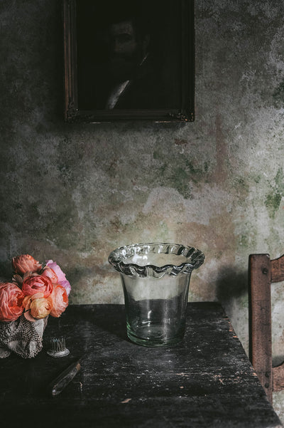 Handblown Glass Petal Vase