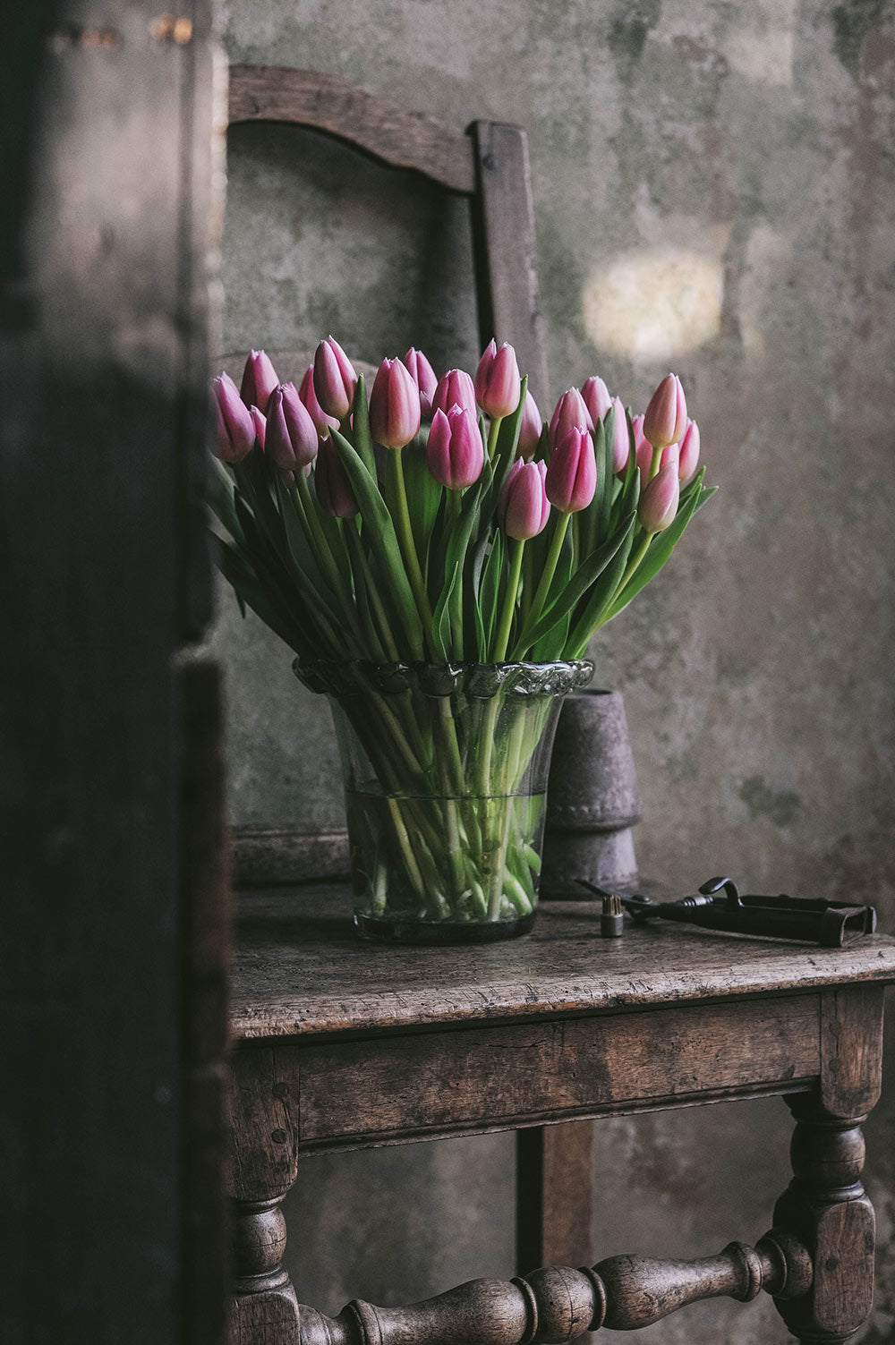 Handblown Glass Petal Vase