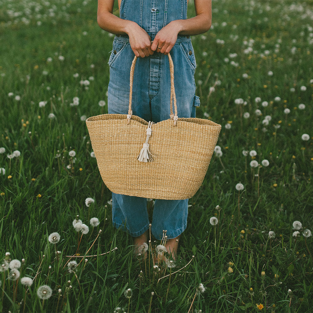 Braided Tassel Shopper