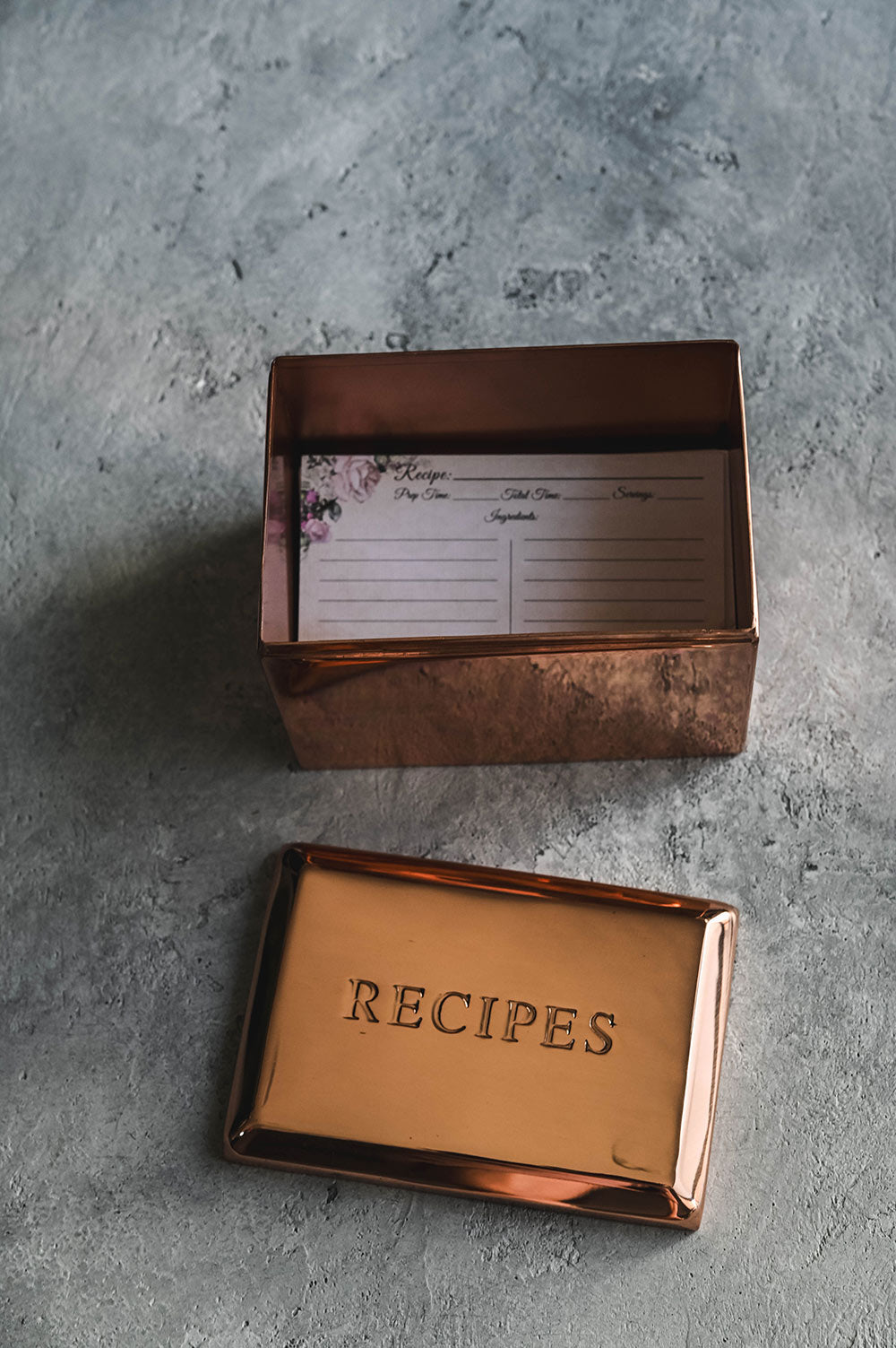 Copper Recipe Box