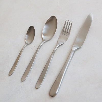 Brushed Stainless Steel Flatware Set