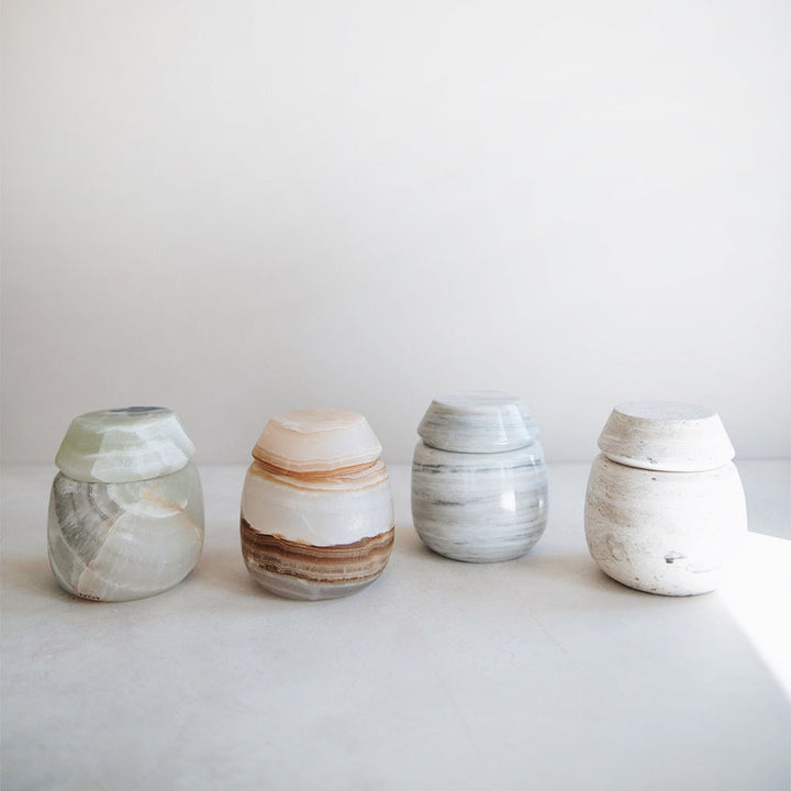 Hand-carved Green Alabaster Canister – roaniris.co
