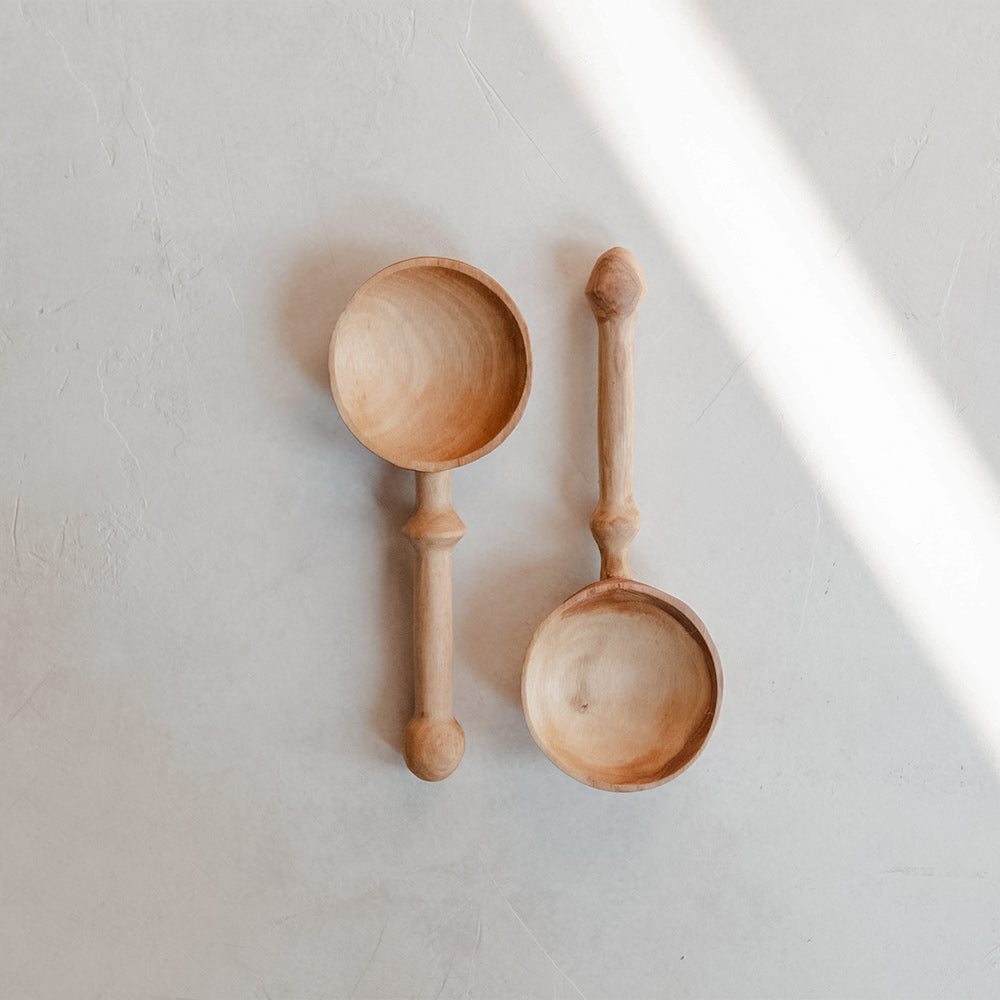 Carved Scoop Spoon Set