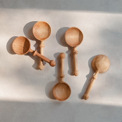 Carved Scoop Spoon Set