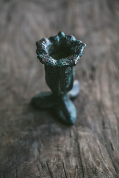 Cast Bronze Campanula Candle Holder