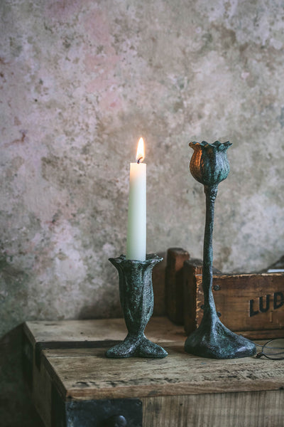 Cast Bronze Campanula Candle Holder