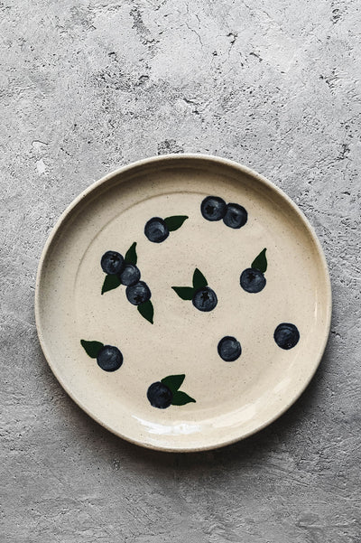 Ceramic Blueberry Plate