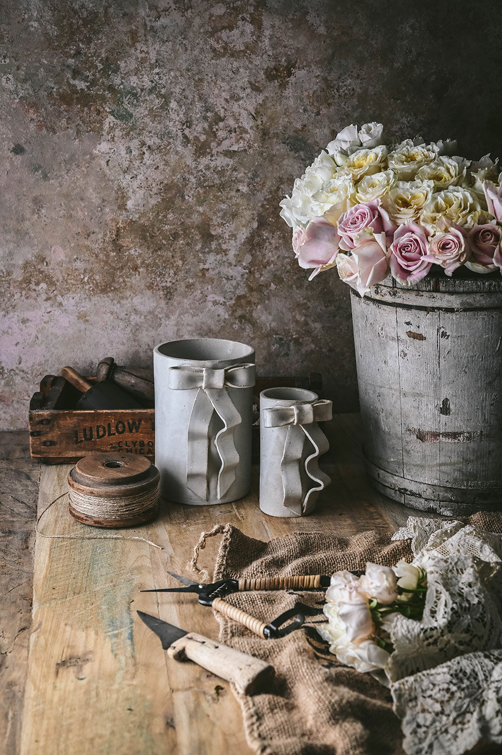 Small Ceramic Bow Vase