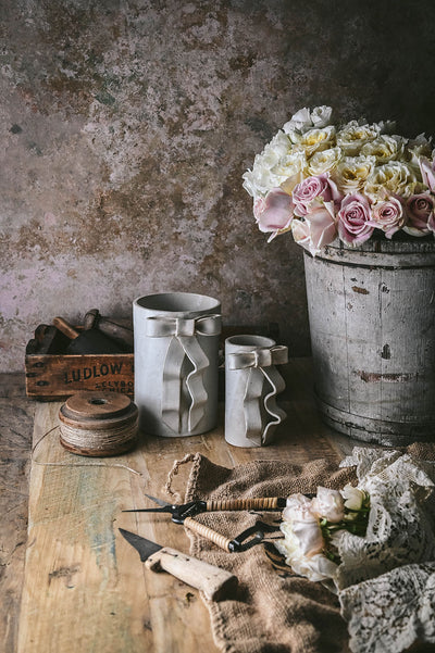 Small Ceramic Bow Vase