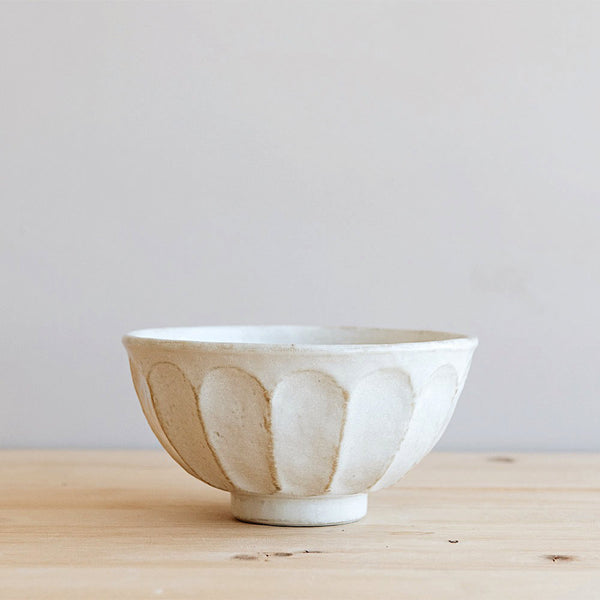 Ceramic Petal Carved Bowl