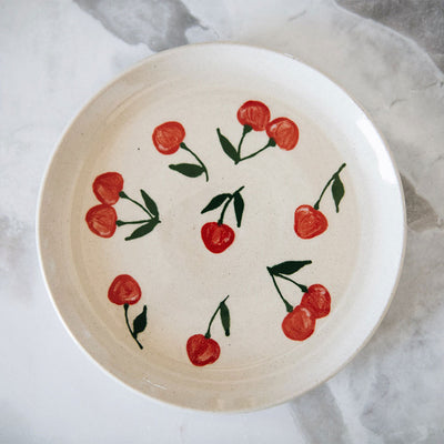 Ceramic Cherry Plate