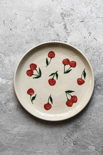 Ceramic Cherry Plate