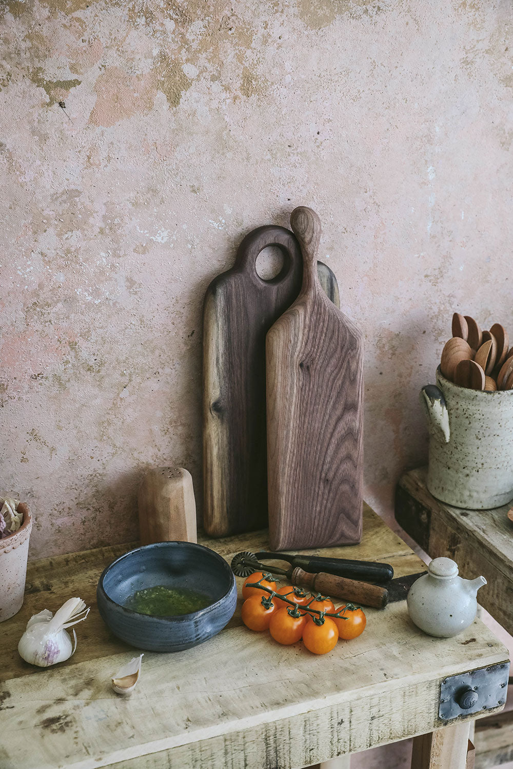 Ceramic Garlic Grater Bowl - Dark