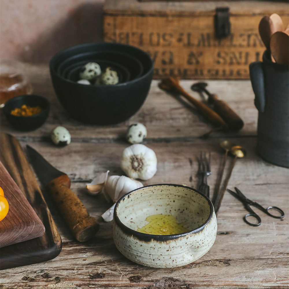 Ceramic Garlic Grater Bowl