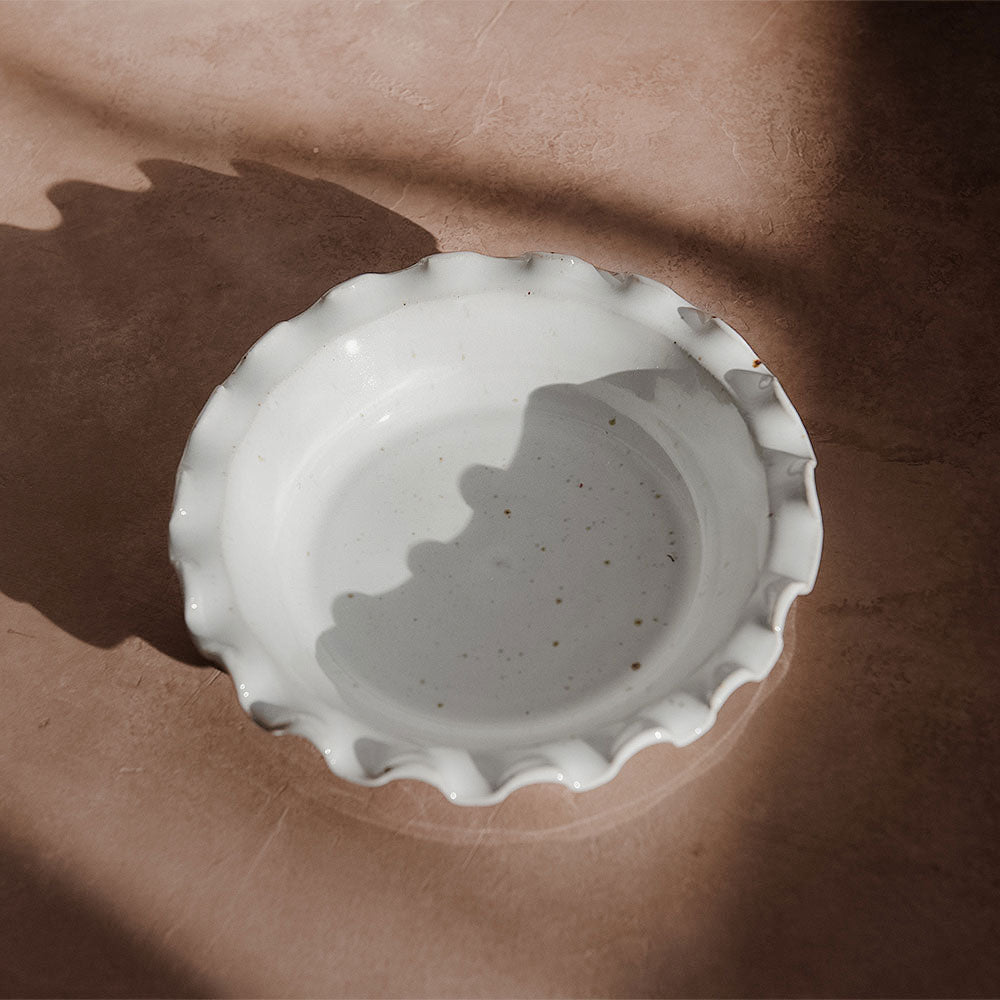 Ceramic Ripple Pie Dish - Small