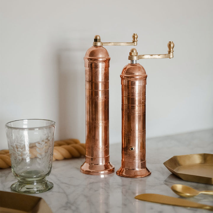 Copper salt and pepper shakers discount