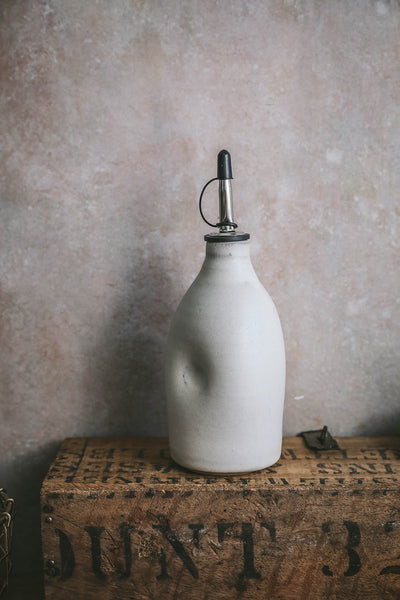 Cream Ceramic Oil Bottle