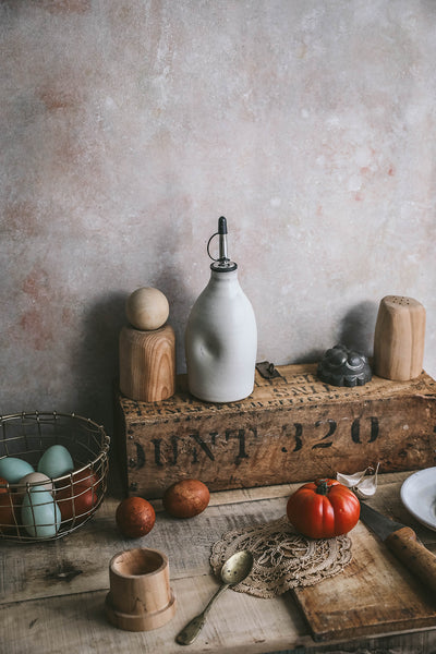 Cream Ceramic Oil Bottle