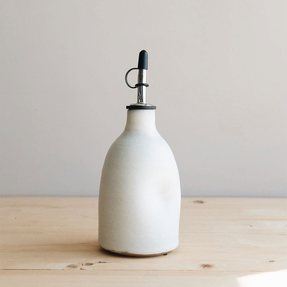 Cream Ceramic Oil Bottle