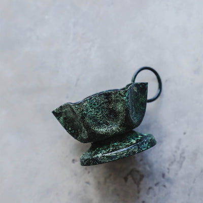 Emerald Iron Candle Holder