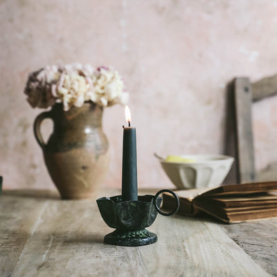 Emerald Iron Candle Holder