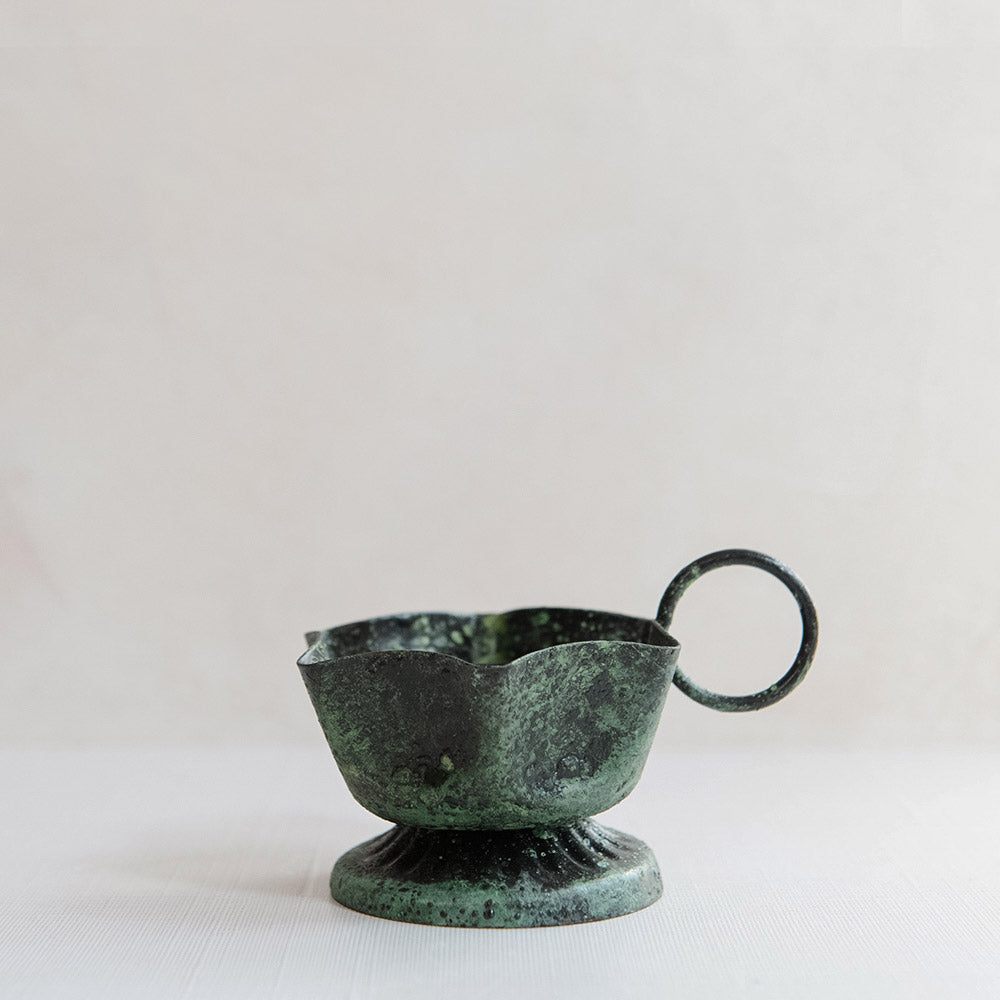 Emerald Iron Candle Holder