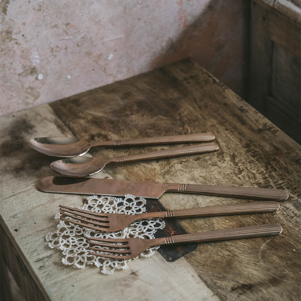 Art Deco Blush Flatware Set