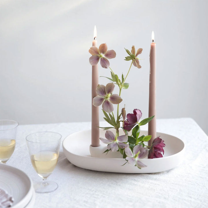 Ceramic Flower Frog Bowl and Candle Holder – roaniris.co