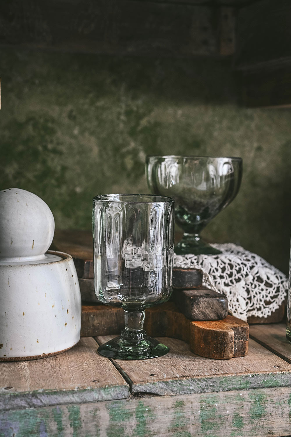 Handblown Fluted Glass