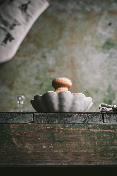 Footed Ceramic Petal Bowl - Small