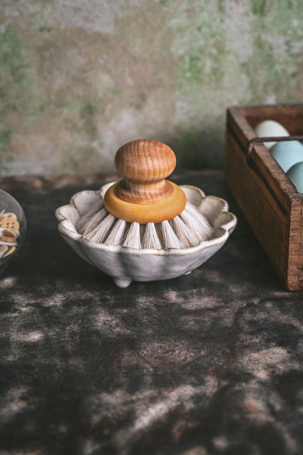 Footed Ceramic Petal Bowl - Small