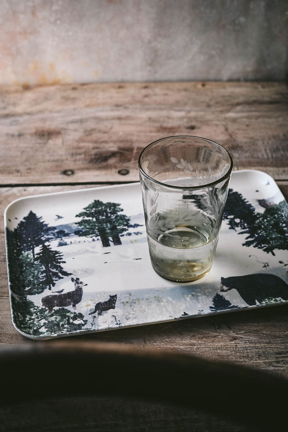 Linen Coated Forest Tray