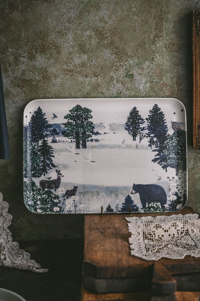 Linen Coated Forest Tray