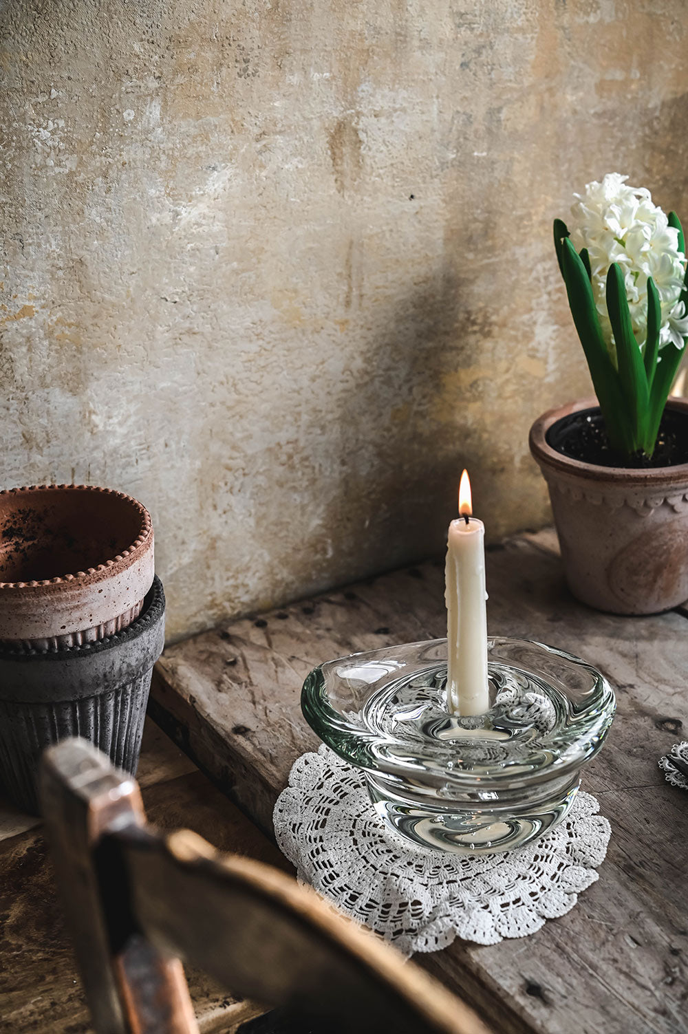 Glass Puddle Candle Holder