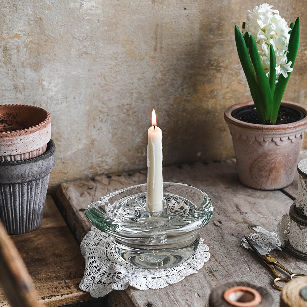 Glass Puddle Candle Holder