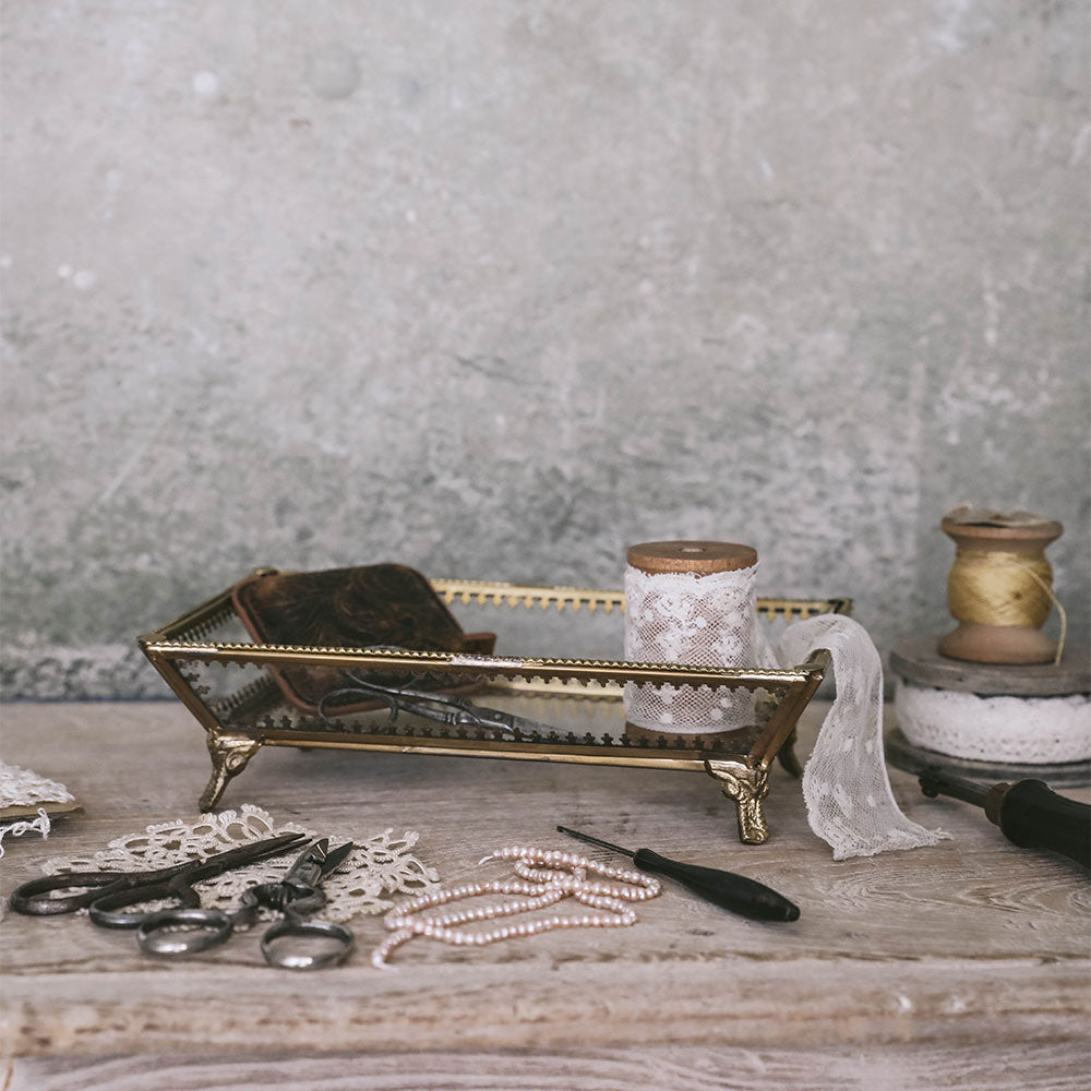 Footed Glass Tray