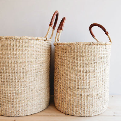 Natural Bolga Hamper Basket Set - Two Handles