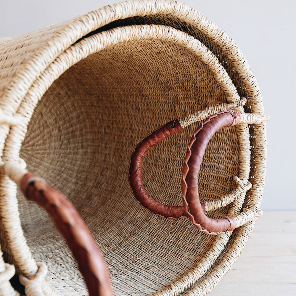 Natural Bolga Hamper Basket Set - Two Handles