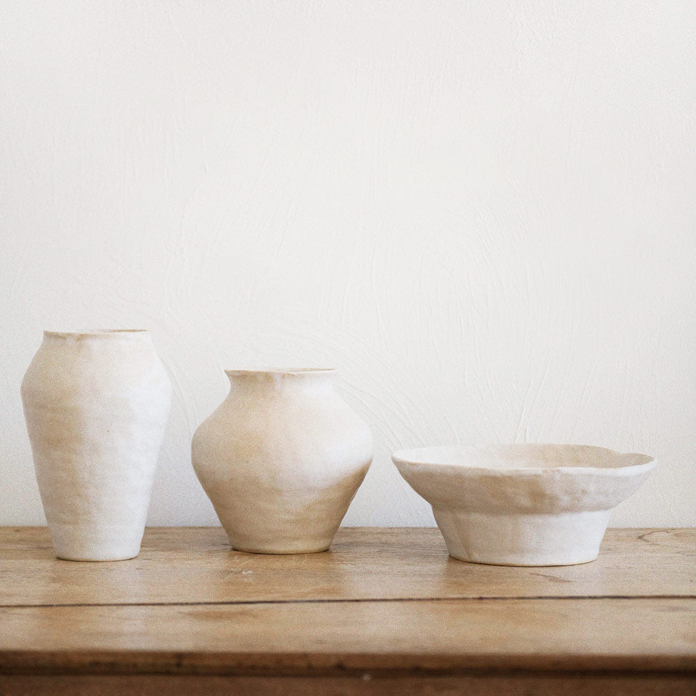 Hand-Built Ceramic Vessel - Natural