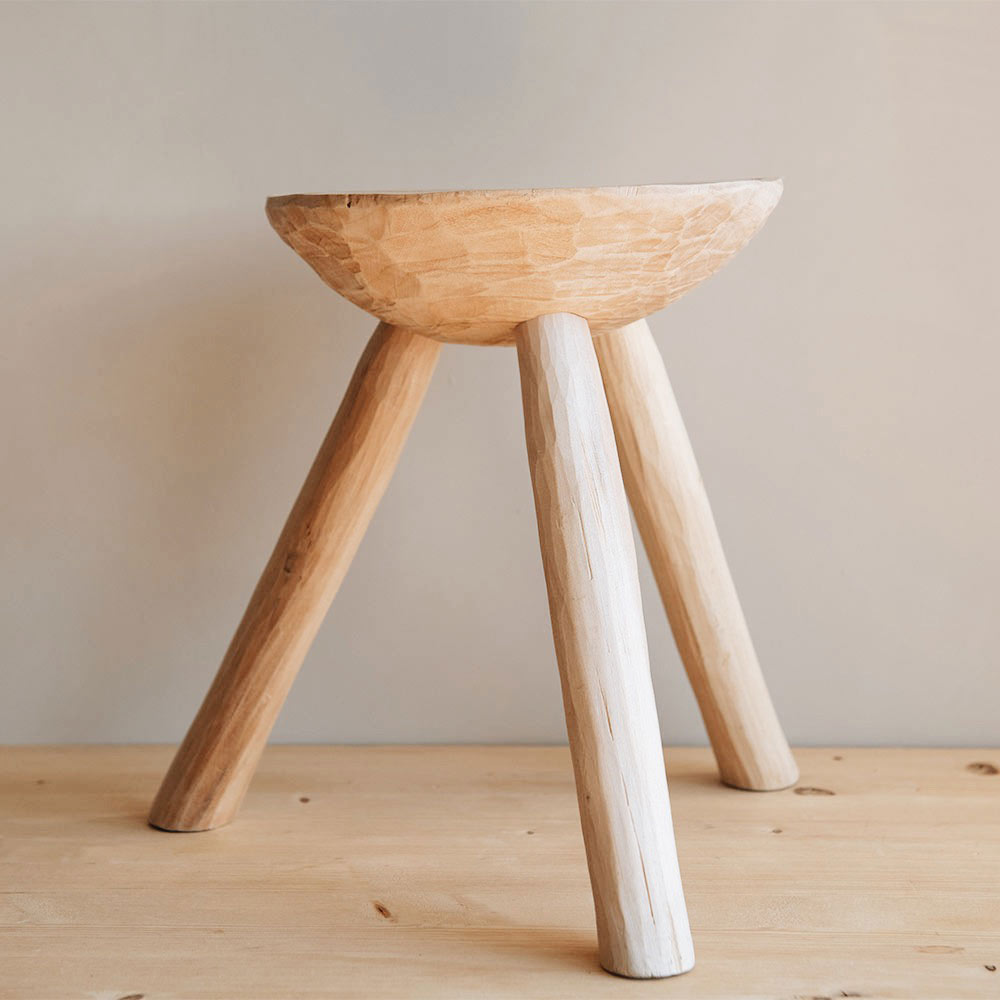 Hand-carved Wooden Stool