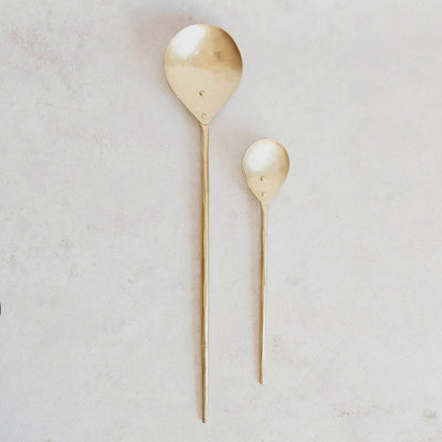 Hand Forged Spoon Set - Brass